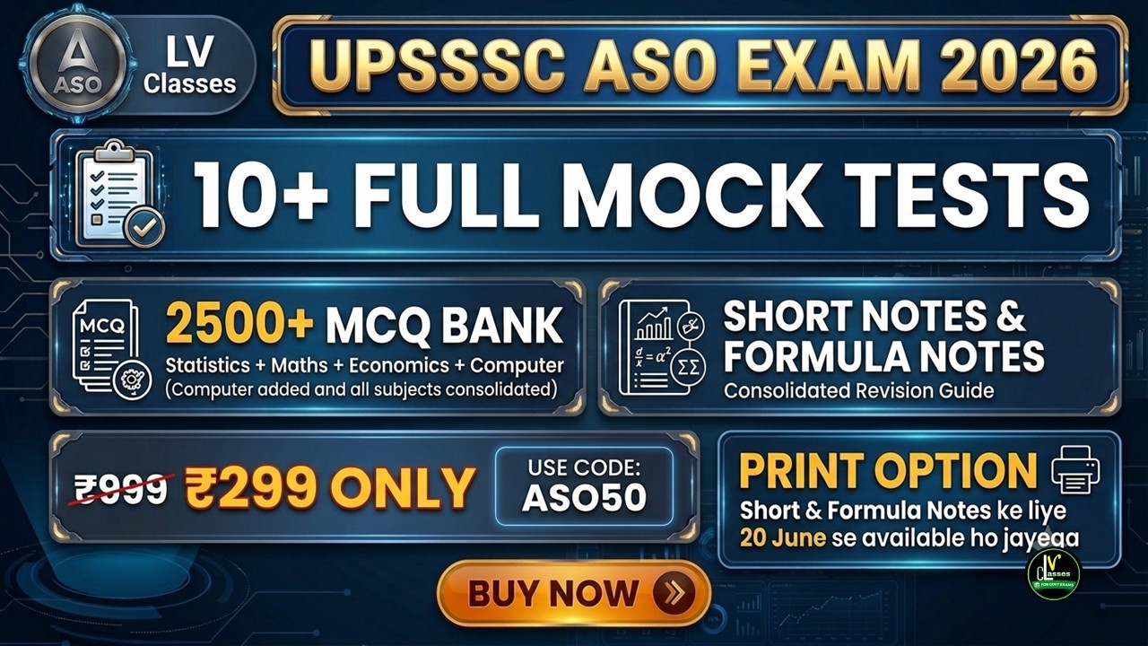 UPSSSC ASO 2026 Full Length Mock Test