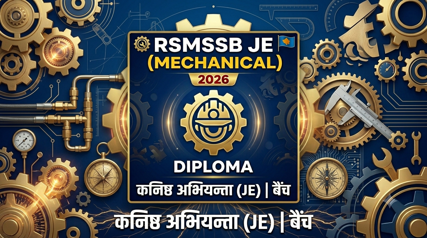 ⚙️ RSMSSB JE (Mechanical - Diploma) 2026 | कनिष्ठ अभियन्ता बैच ⚙️