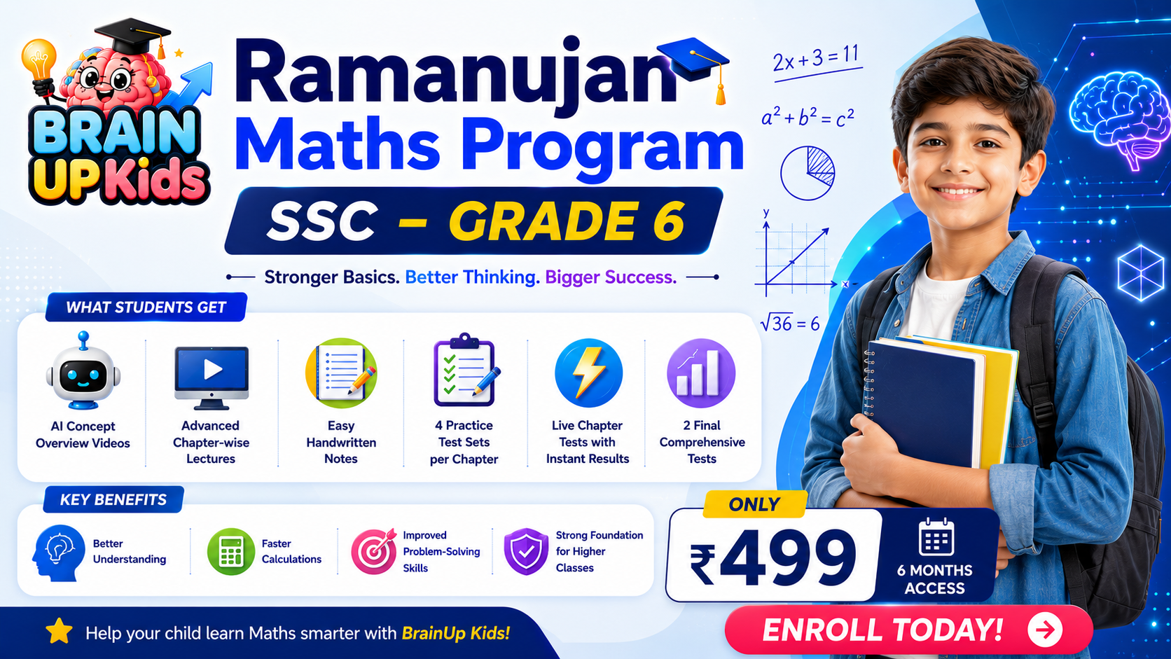 🎓 BrainUp Ramanujan Maths Program SSC – Grade 6