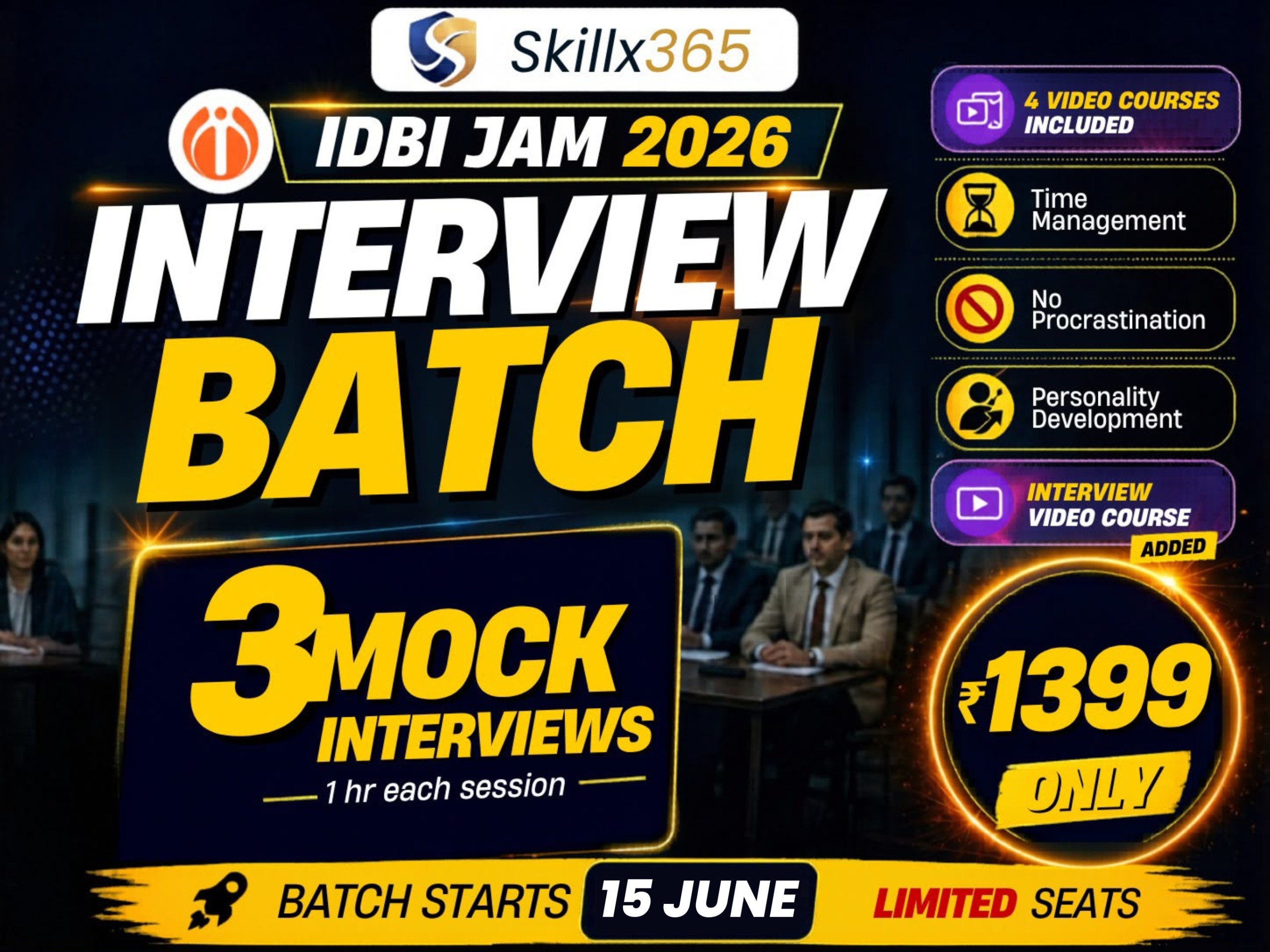 IDBI JAM 2026 INTERVIEW BATCH