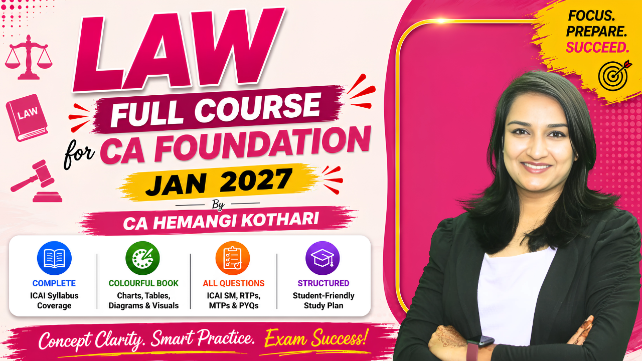 Law for CA Foundation Jan 27 by CA Hemangi Kothari