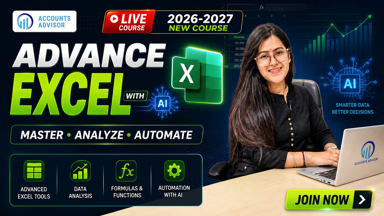 MS Excel Advance LIVE Course (Basic to Advance)