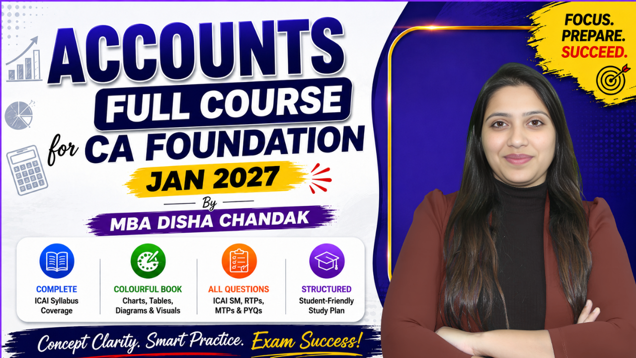 Accounts for CA Foundation Jan 27 by MBA Disha Chandak
