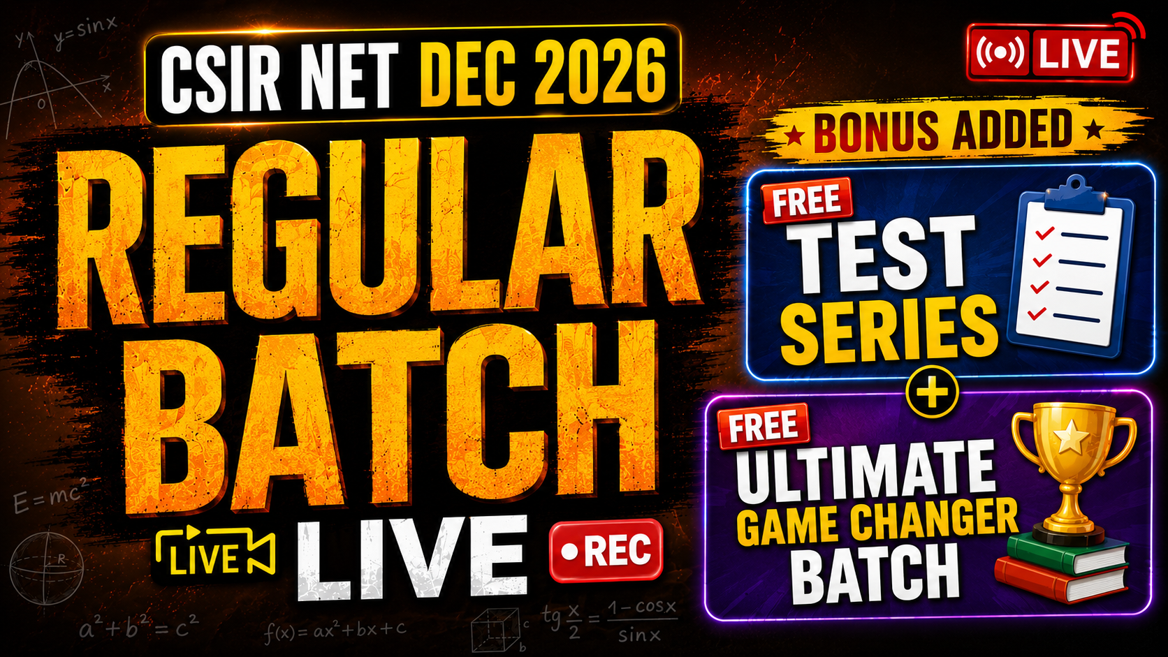 CSIR NET December 2026 (Regular Batch LIVE)