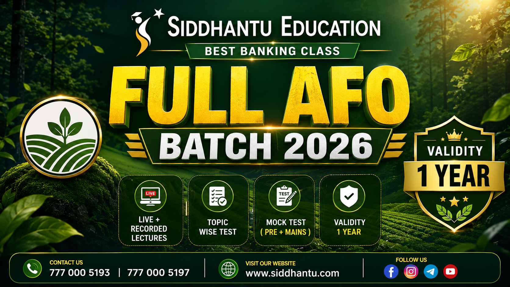 Full AFO Batch 2026 [Pre+Mains+Interview]