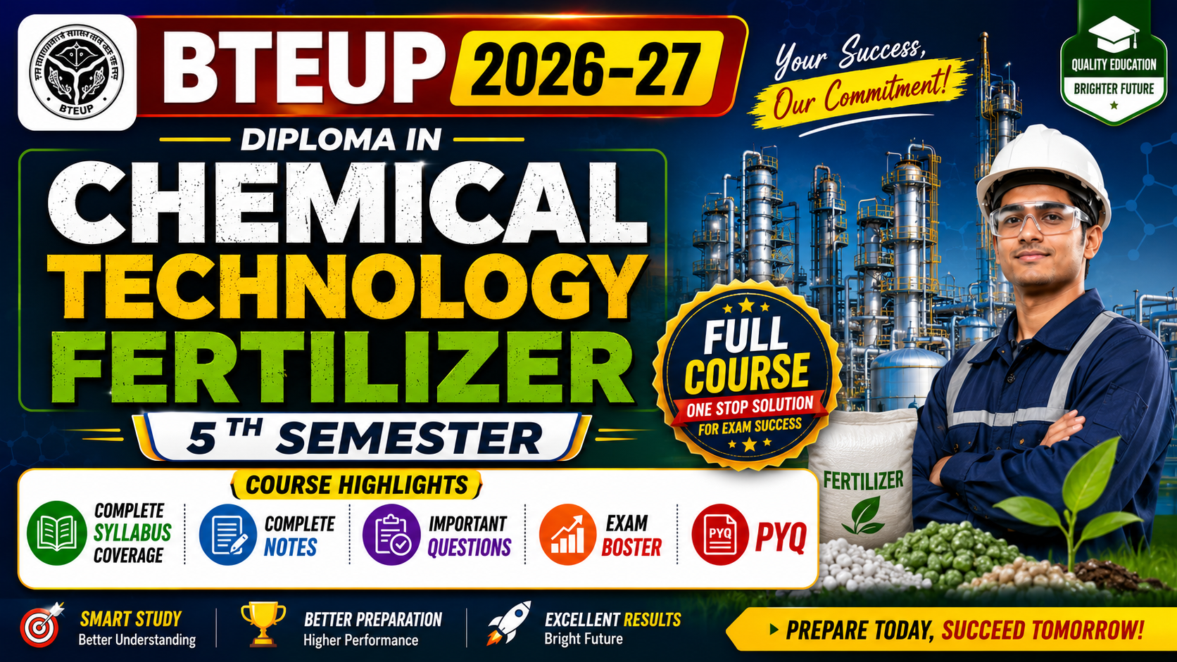 CHEMICAL TECHNOLOGY FERTILIZER Bteup 5th Semester Full Course 2026-27
