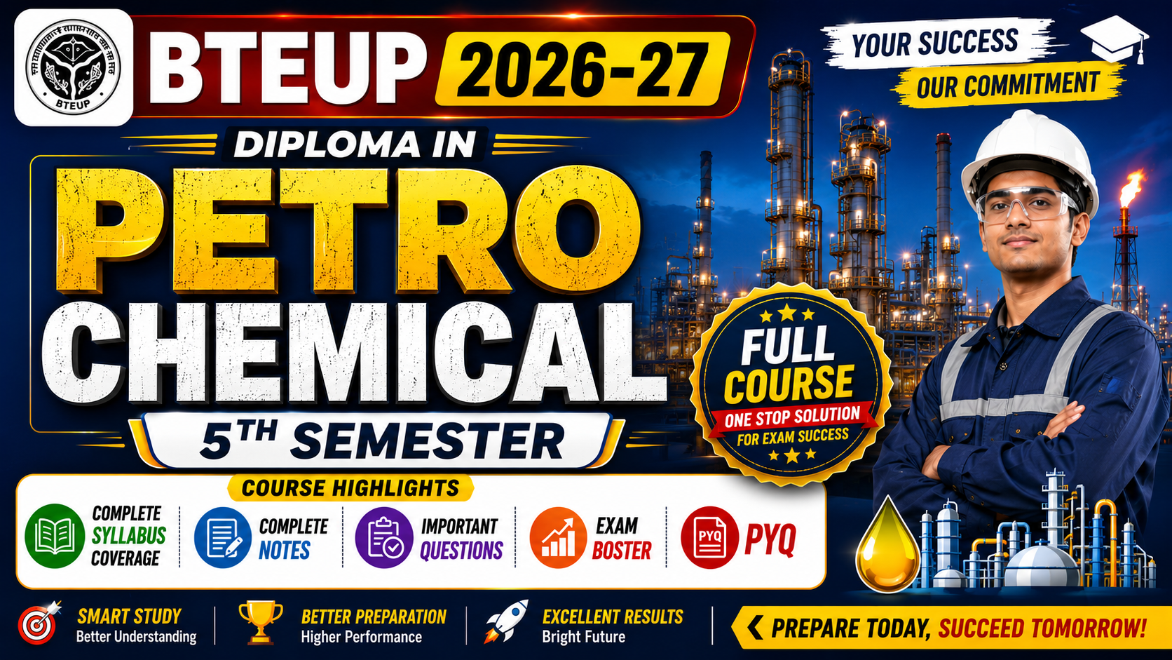 PETRO CHEMICAL Bteup 5th Semester Full Course 2026-27