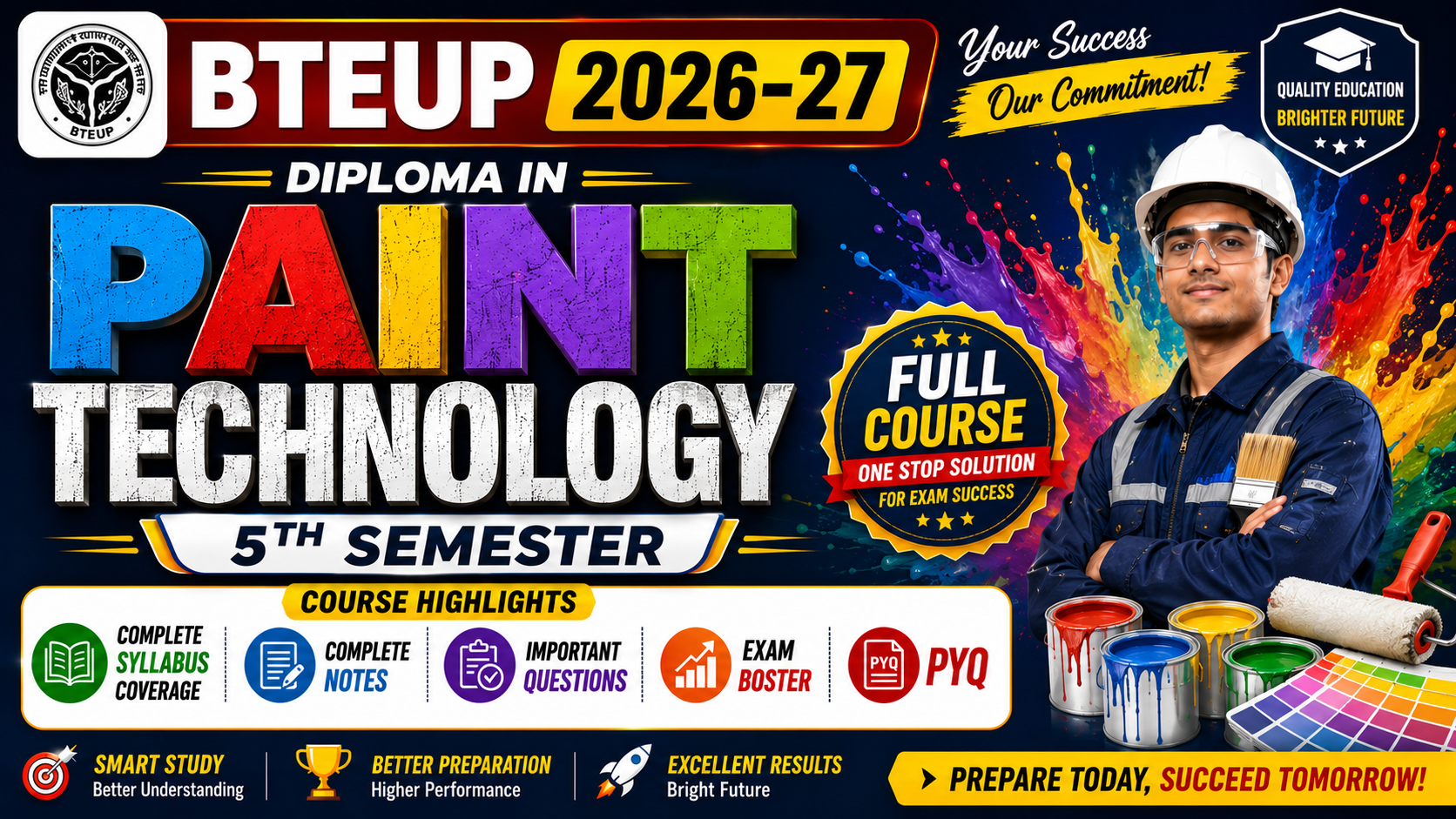 PAINT TECHNOLOGY Bteup 5th Semester Full Course 2026-27