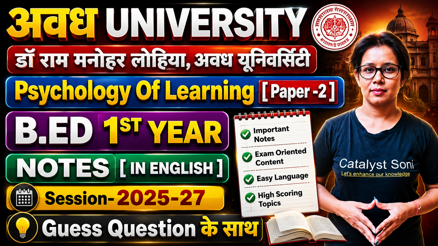 Psychology of Learning and Development(In English) Avadh 1st Year 2026