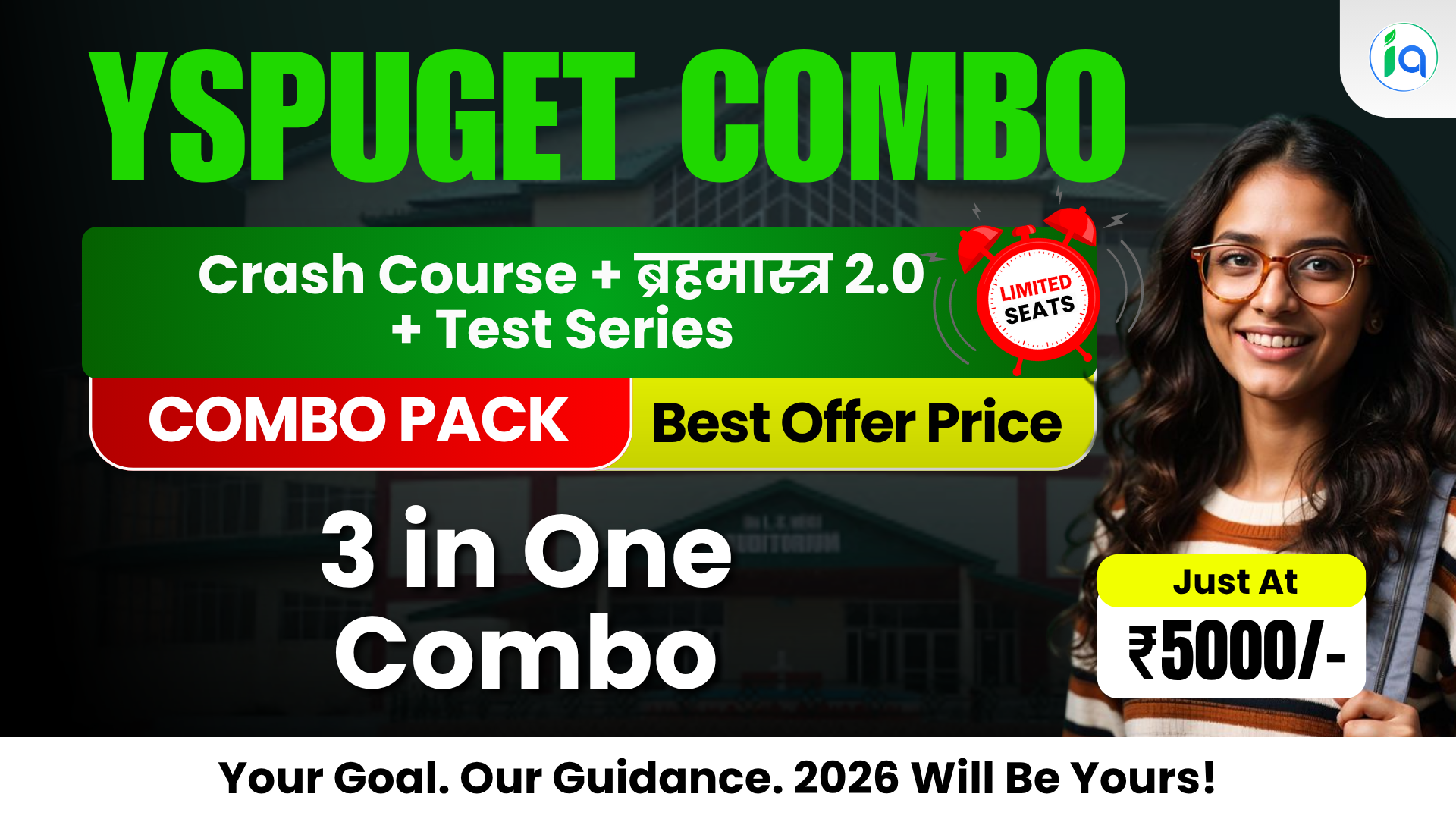 YSPUGET 2026 Complete Course + Test Series + Brahmastra 2.0 COMBO PACK
