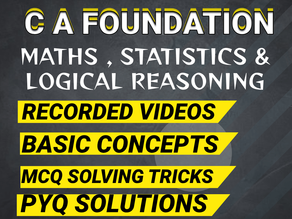 C A Foundation ( Mathematics , Statistics & Logical Reasoning ) 650673