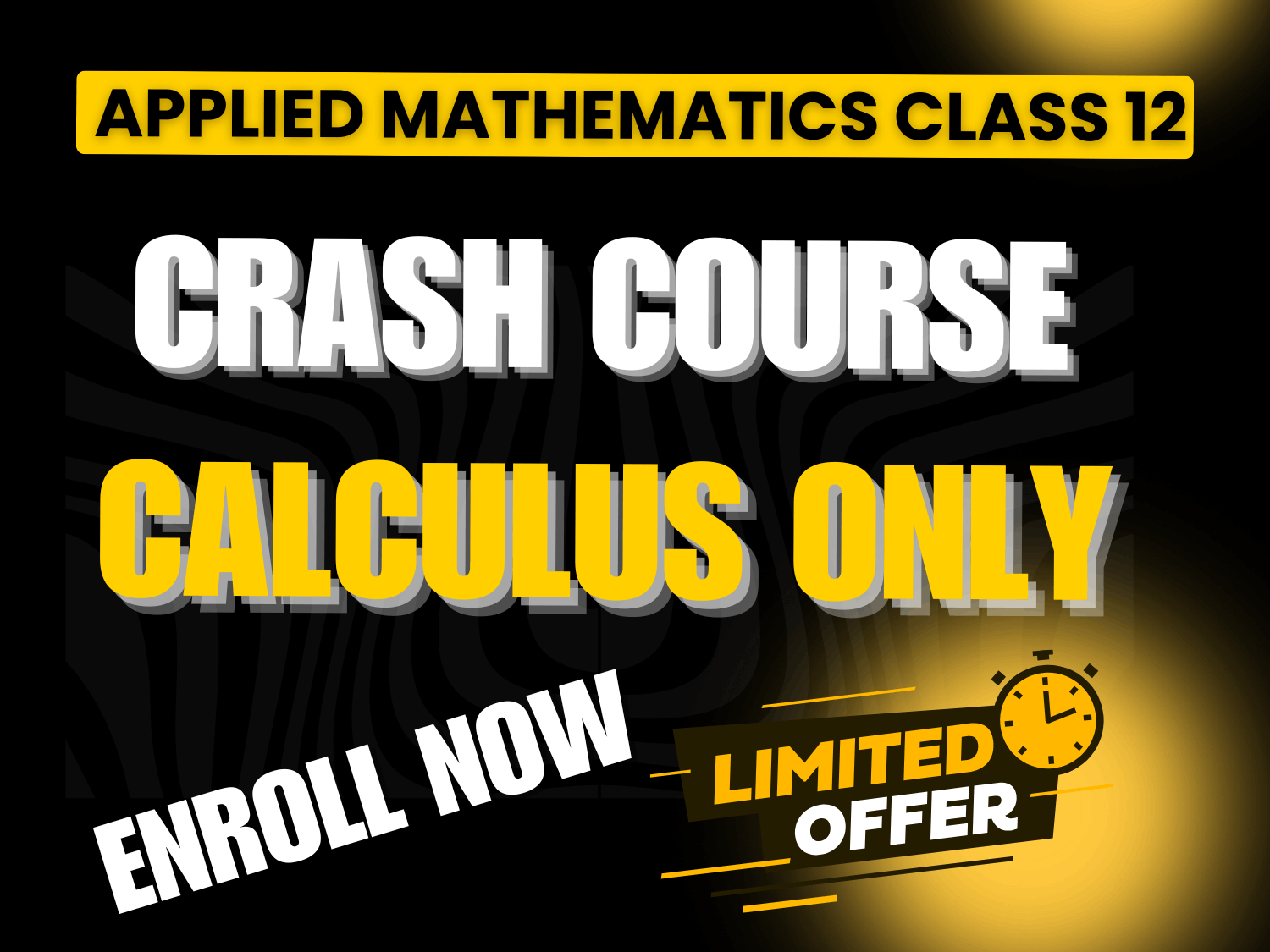 Crash Course Applied mathematics Class 12 (Calculus Only) 2026