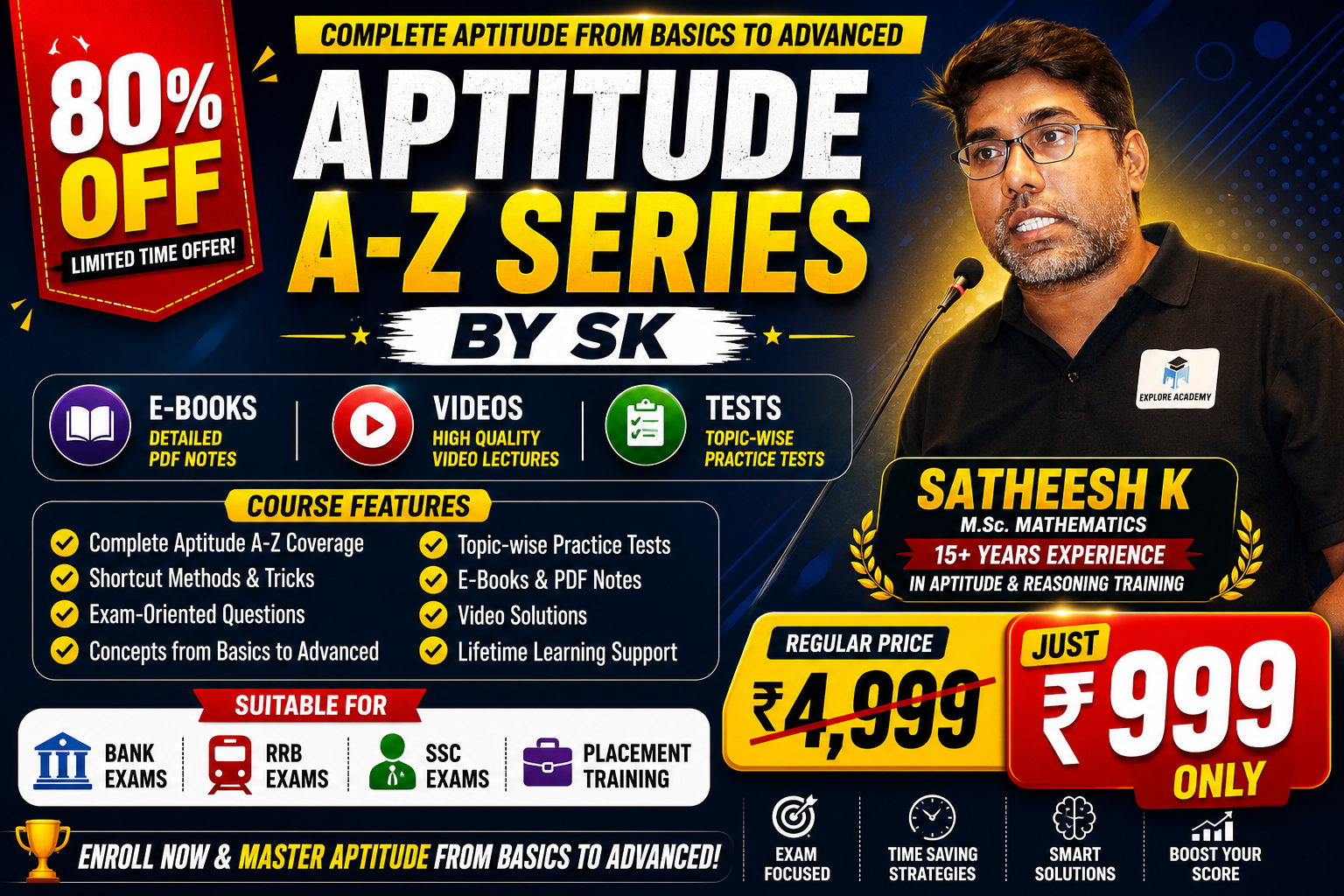 🎓 Aptitude A-Z Series  By SK - 🏆1 Year Validity 