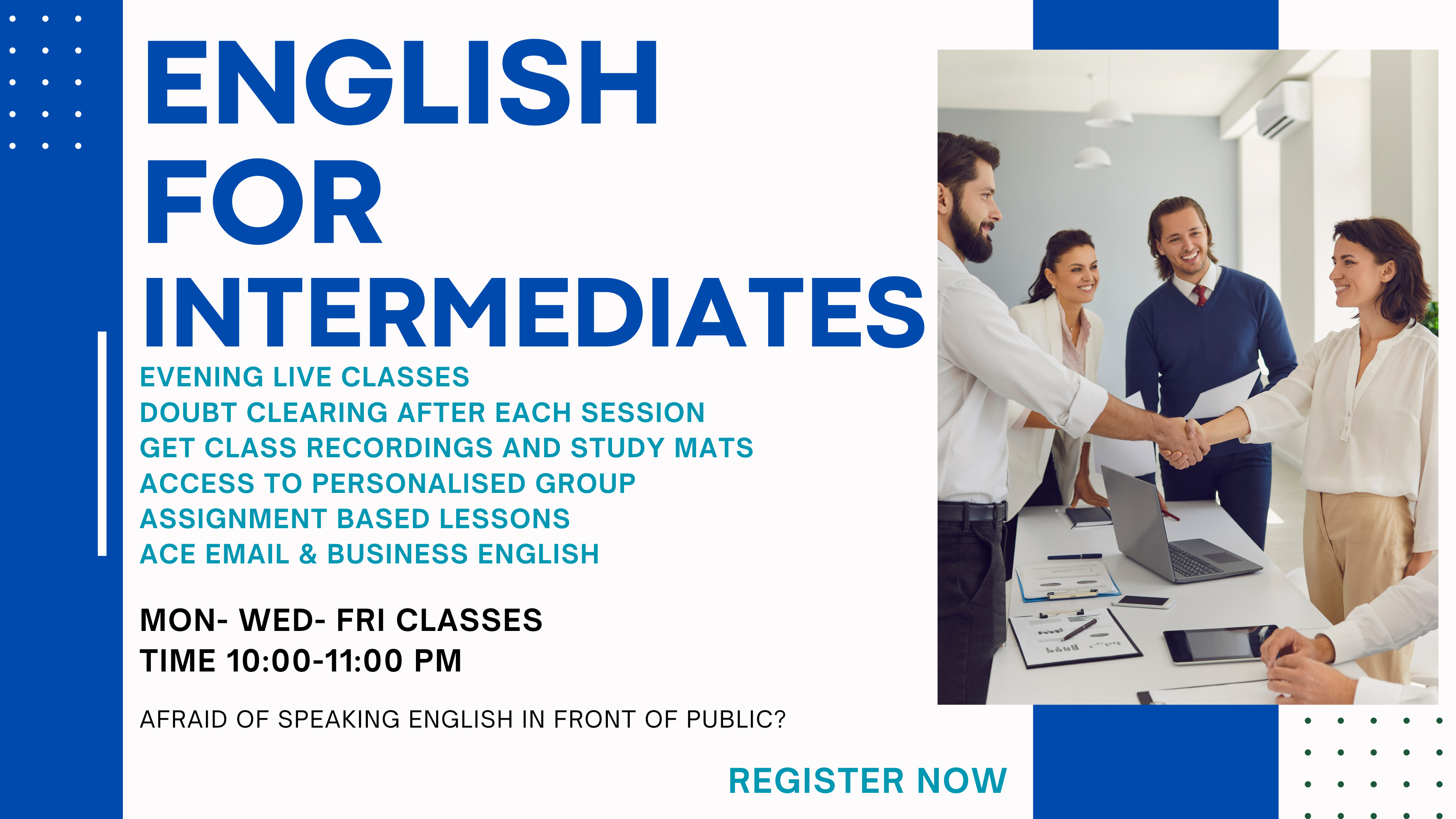  Spoken English Batch For INTERMEDIATES 