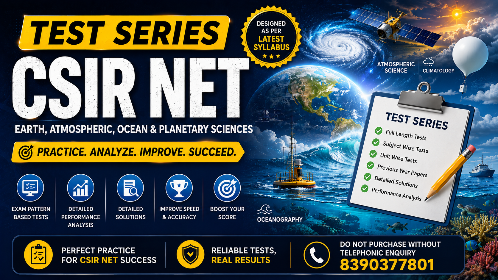 CSIR-NET Earth Science - Test Series