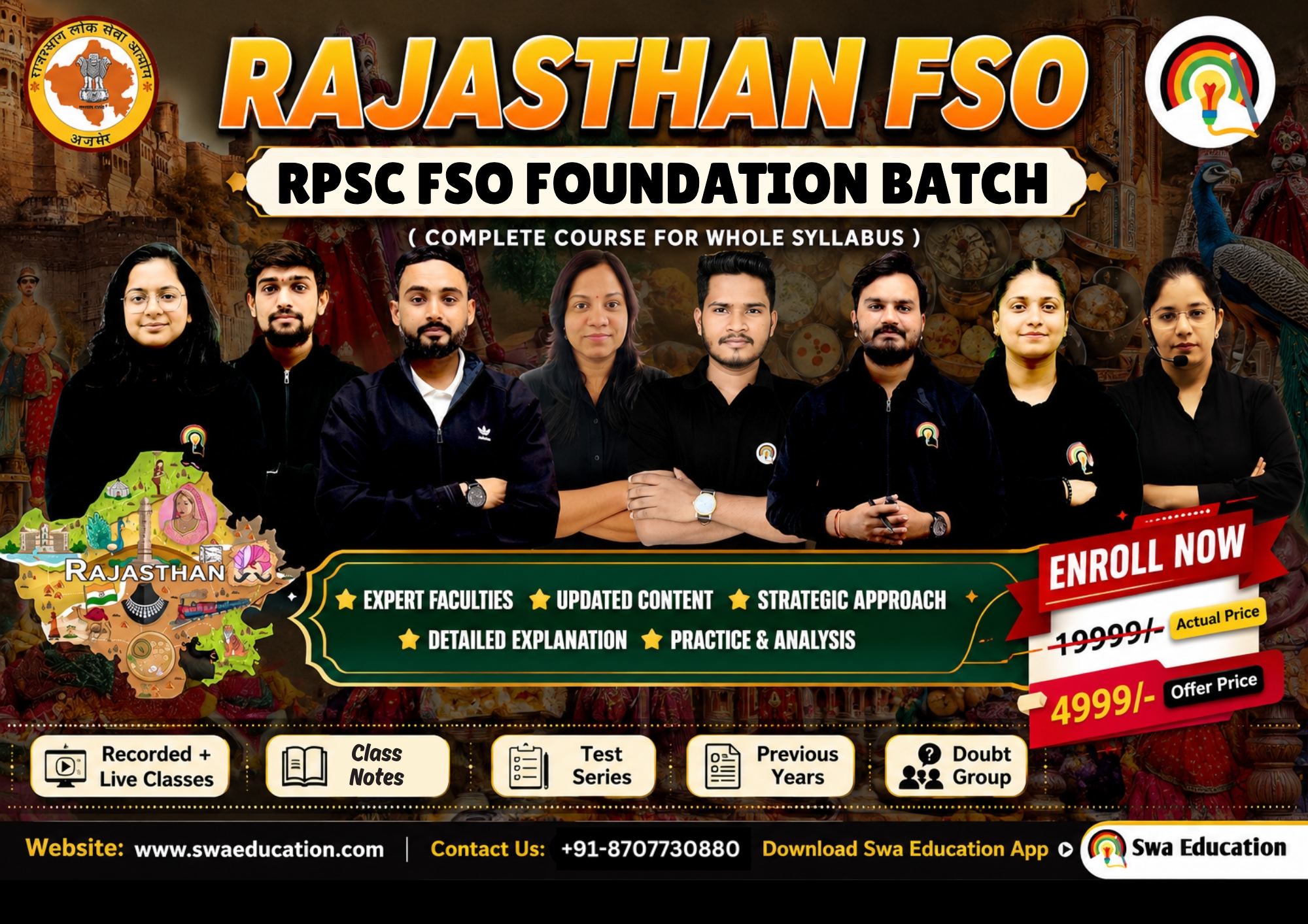 RPSC (RAJASTHAN) FSO FOUNDATION BATCH 2027