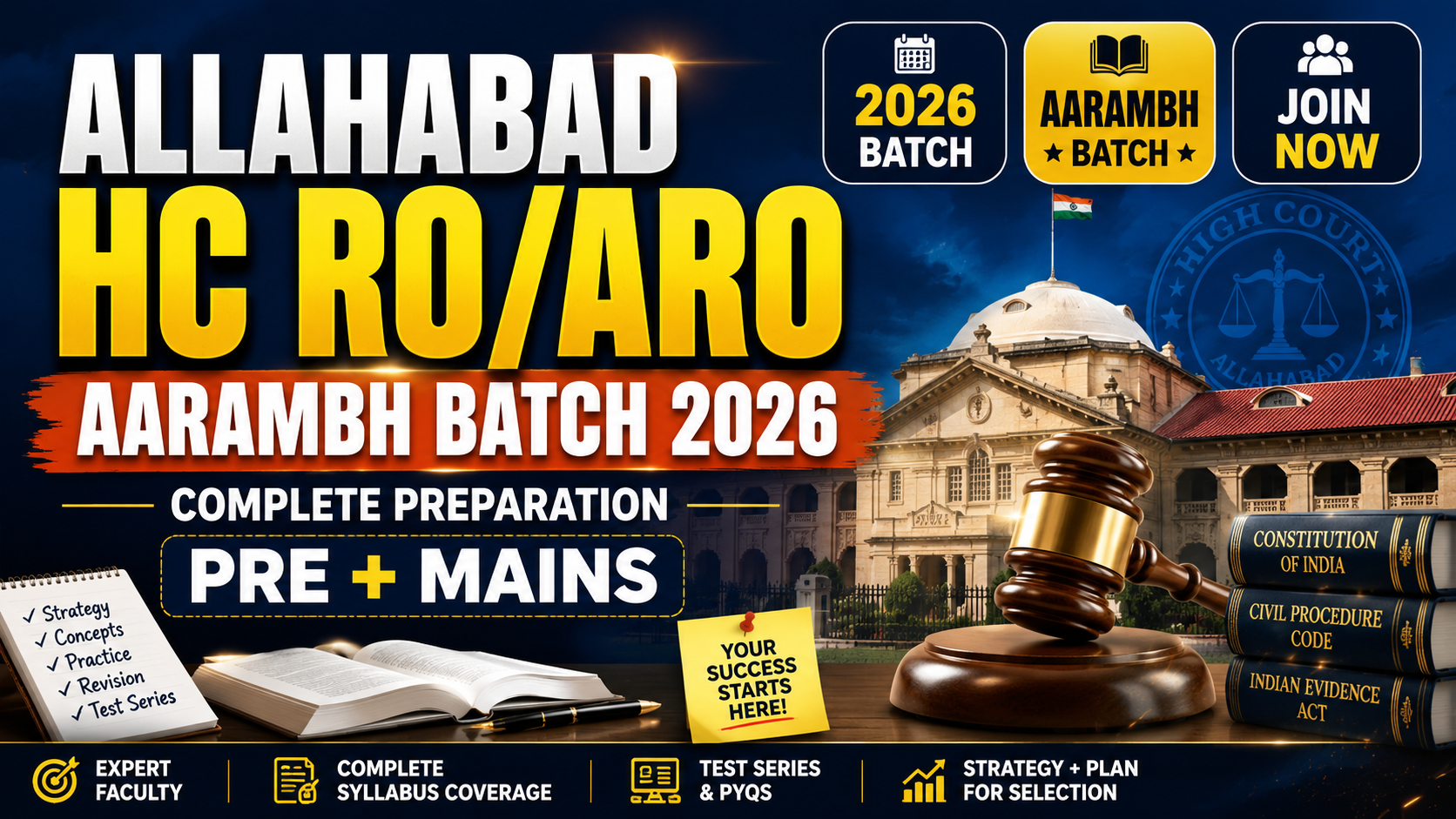 Aarambh Batch Allahabad High Court RO/ARO 2026