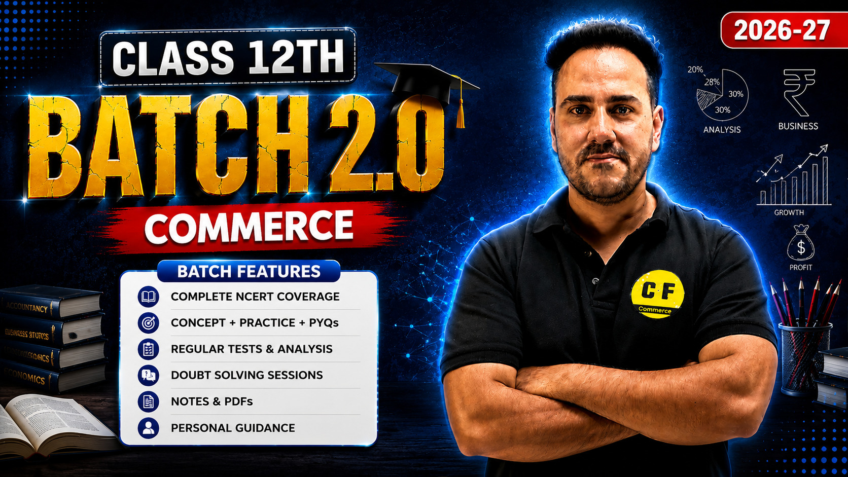 Class 12th (Ranker 2.0 Commerce Batch) - Live 2026-27