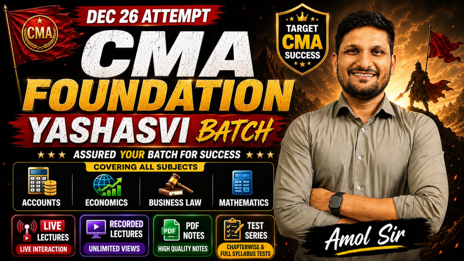 CMA FOUNDATION | DEC 2026 | YASHASVI BATCH
