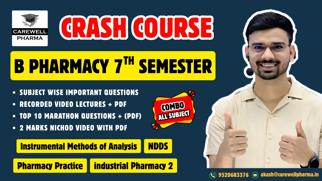 B Pharm 7th Sem Crash Course Combo