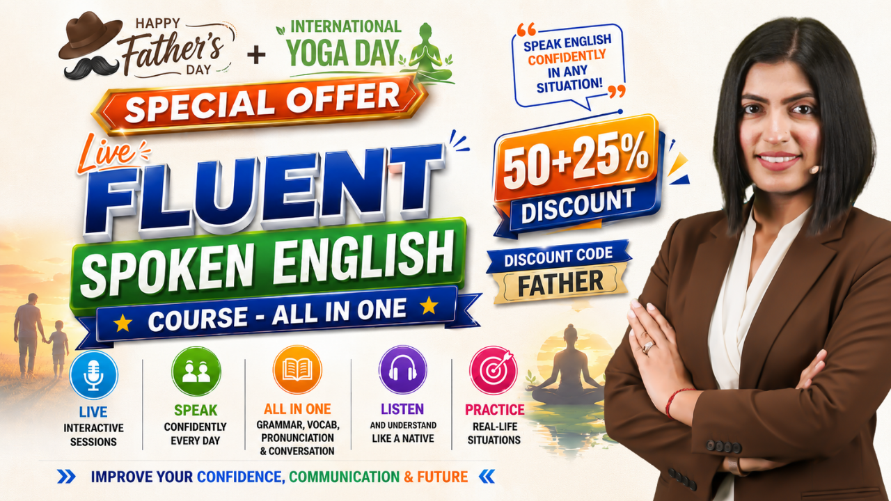 Live Fluent Spoken English Course - 6 Months (A4) 🏆