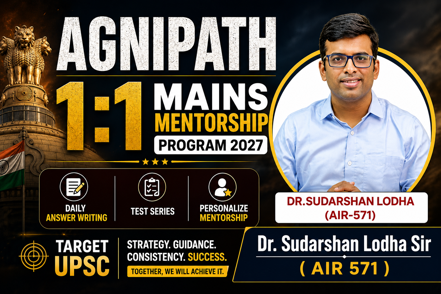 AGNIPATH 1:1 Mains Mentorship Program 2027 ( 1st July )