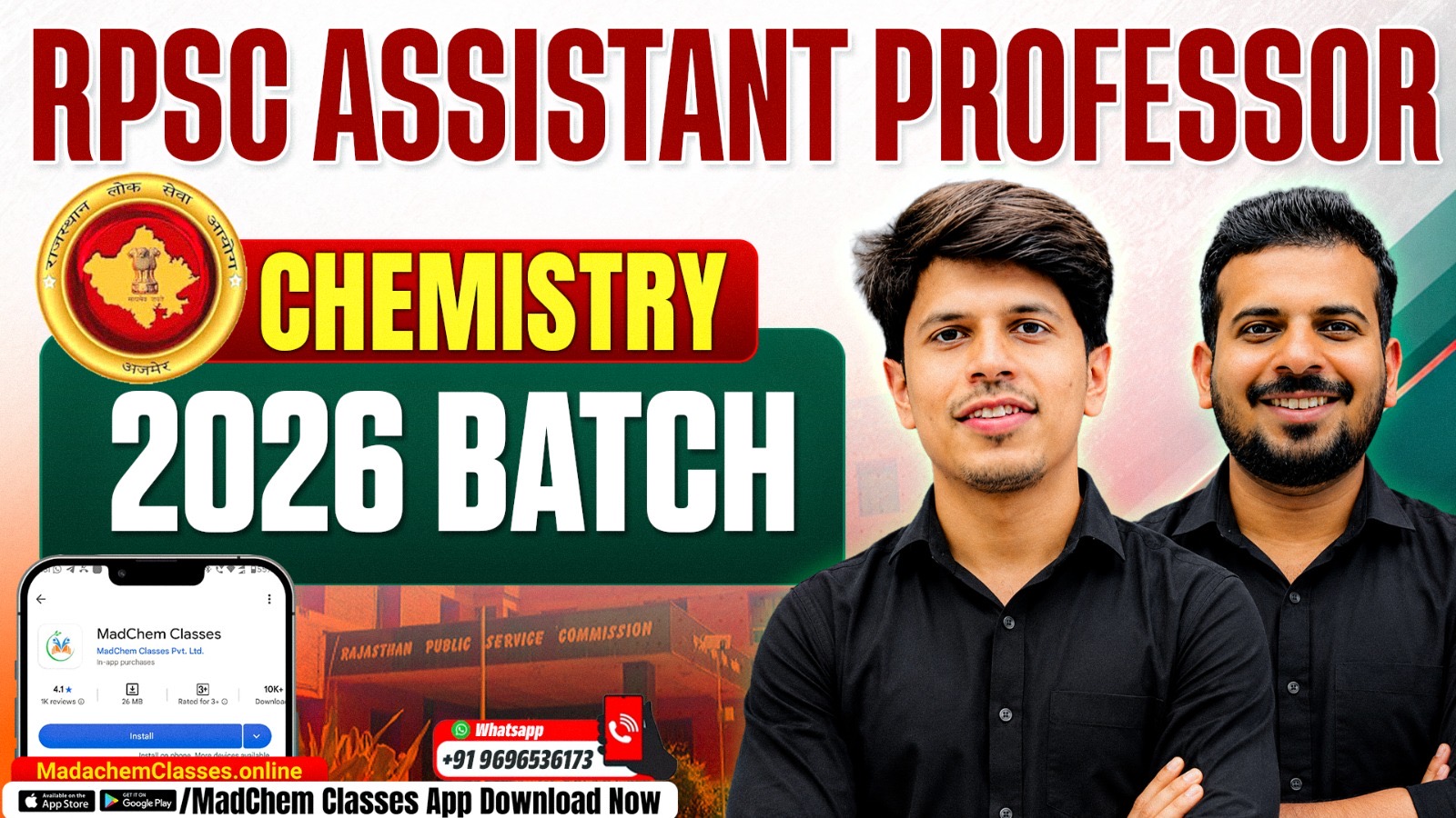 RPSC Assistant Professor Chemistry-2026 