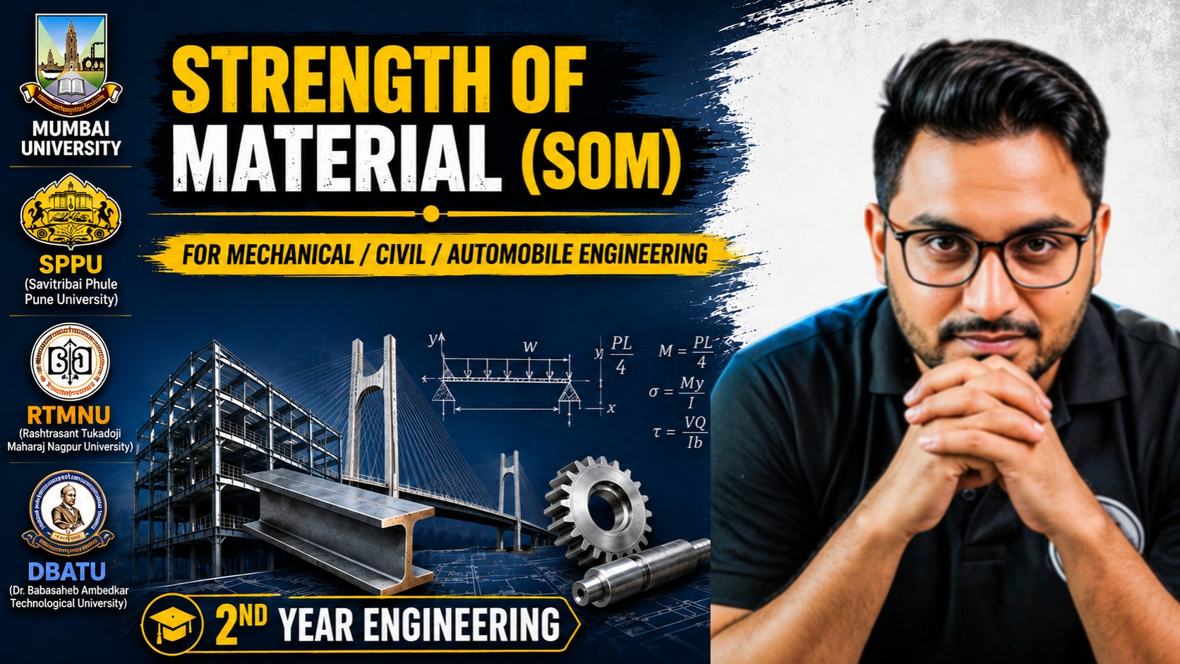 Strength of Material | Only Mechanical/Automobile  | Mumbai University | Degree Engineering 
