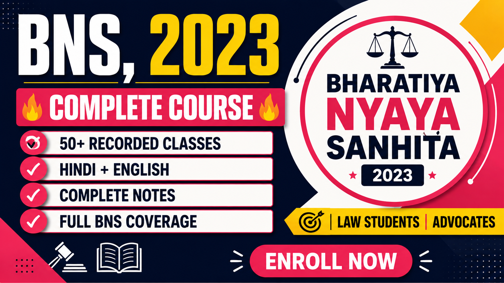 📚 Bharatiya Nyaya Sanhita (BNS), 2023 – Complete Course