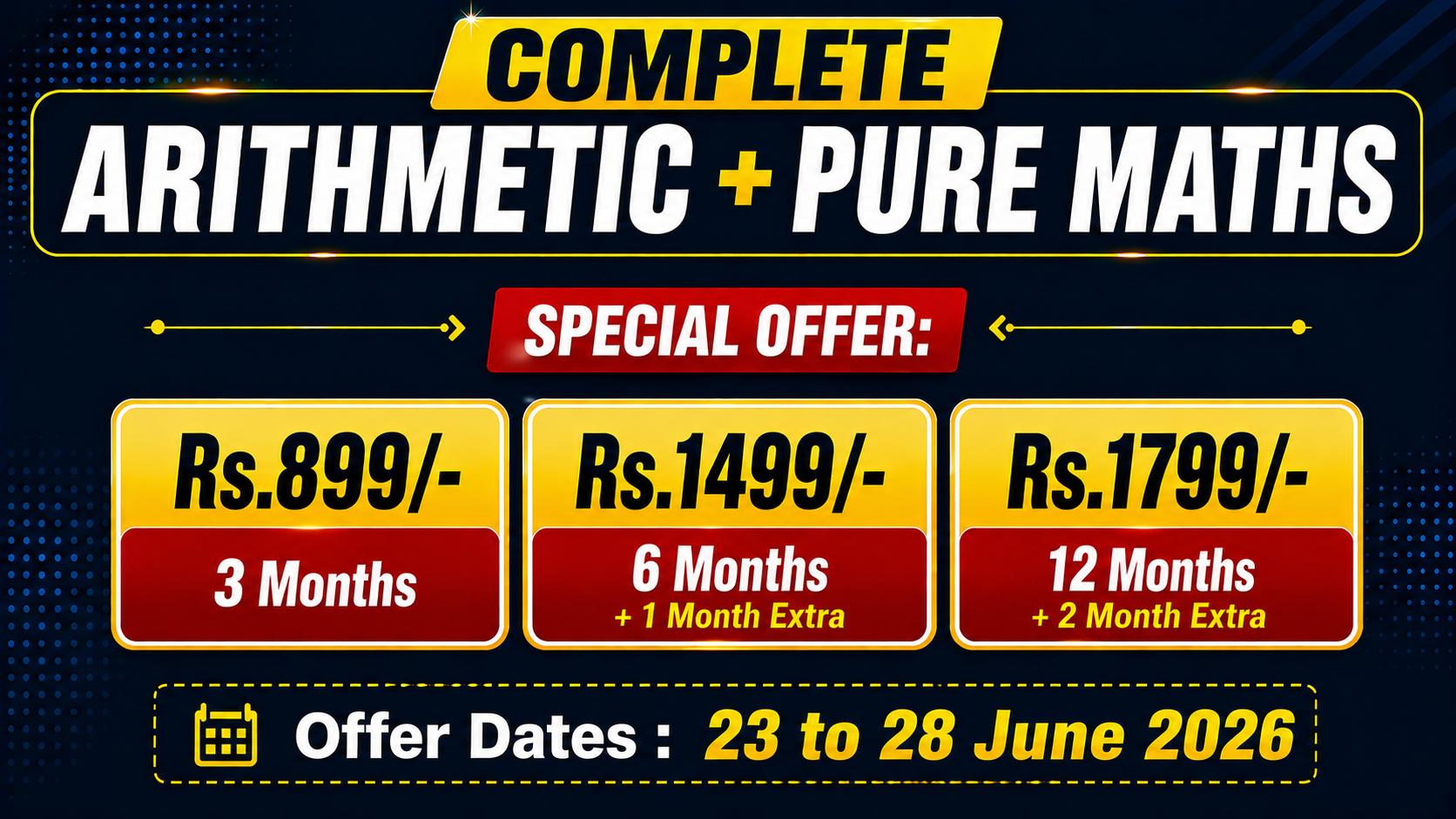 ARITHMETIC & PURE MATHS(SI & CONSTABLE)