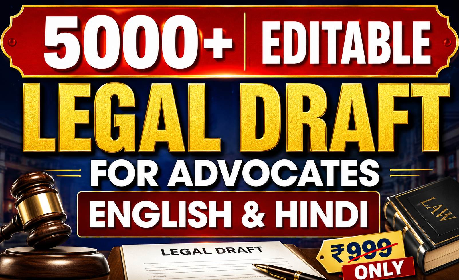 5000 LEGAL DRAFTS (ENGLISH & HINDI) 