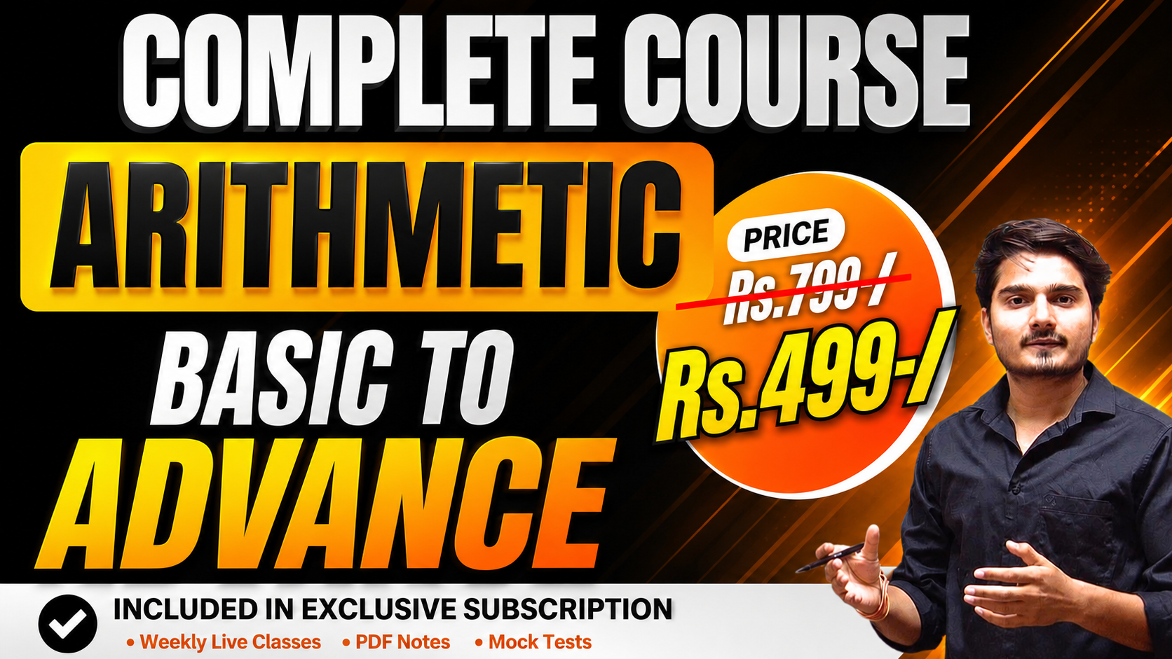 Complete Arithmetic Course - Basic to Advance (Pre+Mains)