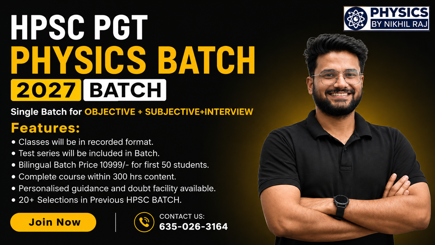 HPSC PGT PHYSICS COMPLETE BATCH