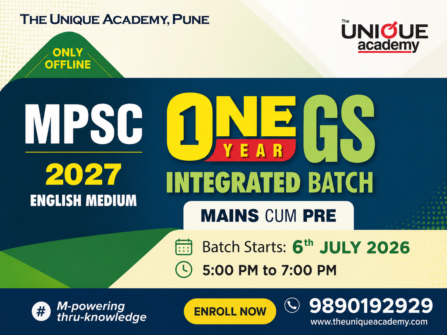 6th JULY 2026 MPSC MAINS GS CUM PRELIMS (ENGLISH) OFFLINE
