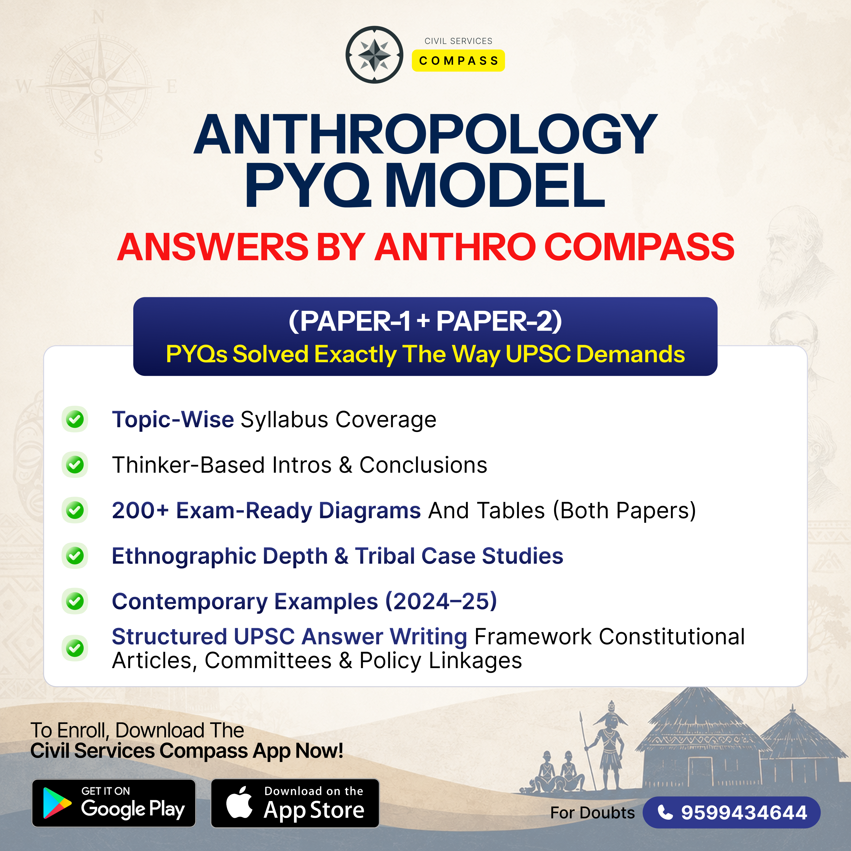 ANTHROPOLOGY COMBO MODEL ANS (2013-25) (PAPER 1+2)