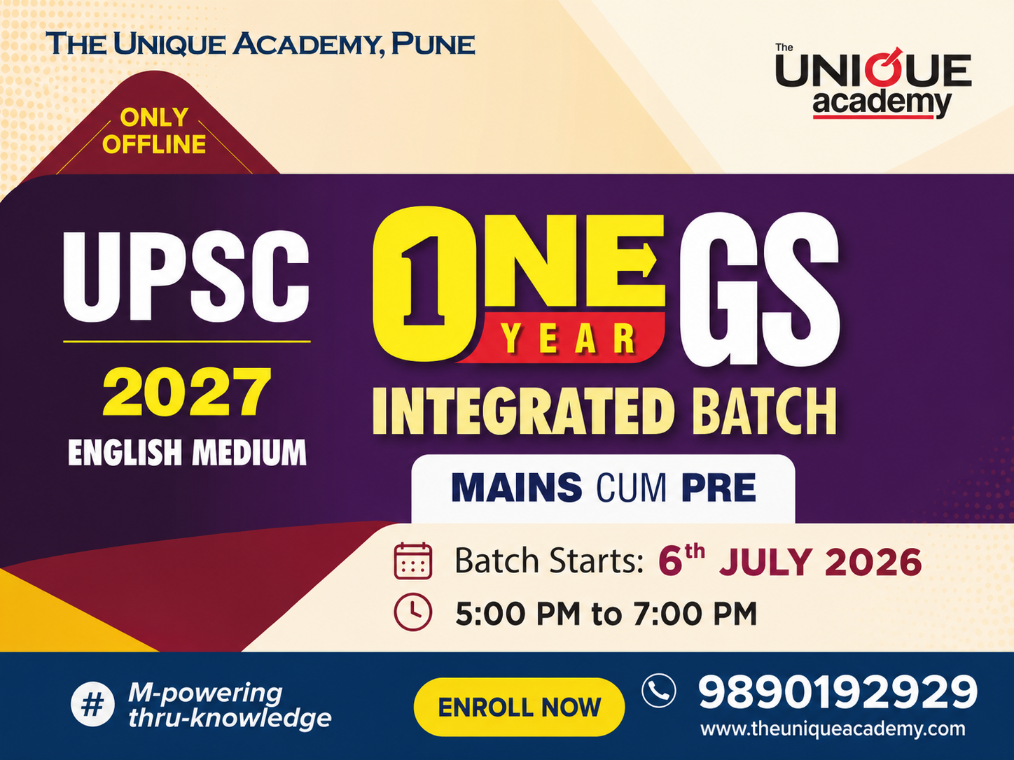 6th JULY 2026 UPSC MAINS GS CUM PRELIMS (ENGLISH) OFFLINE