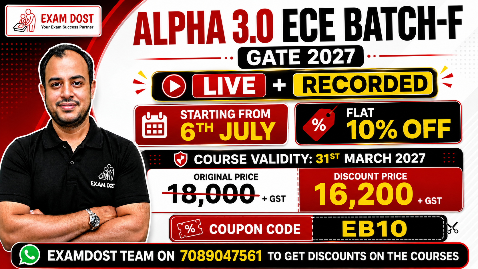 Alpha 3.0 ECE Batch F for GATE 2027 ( Live + Recorded )