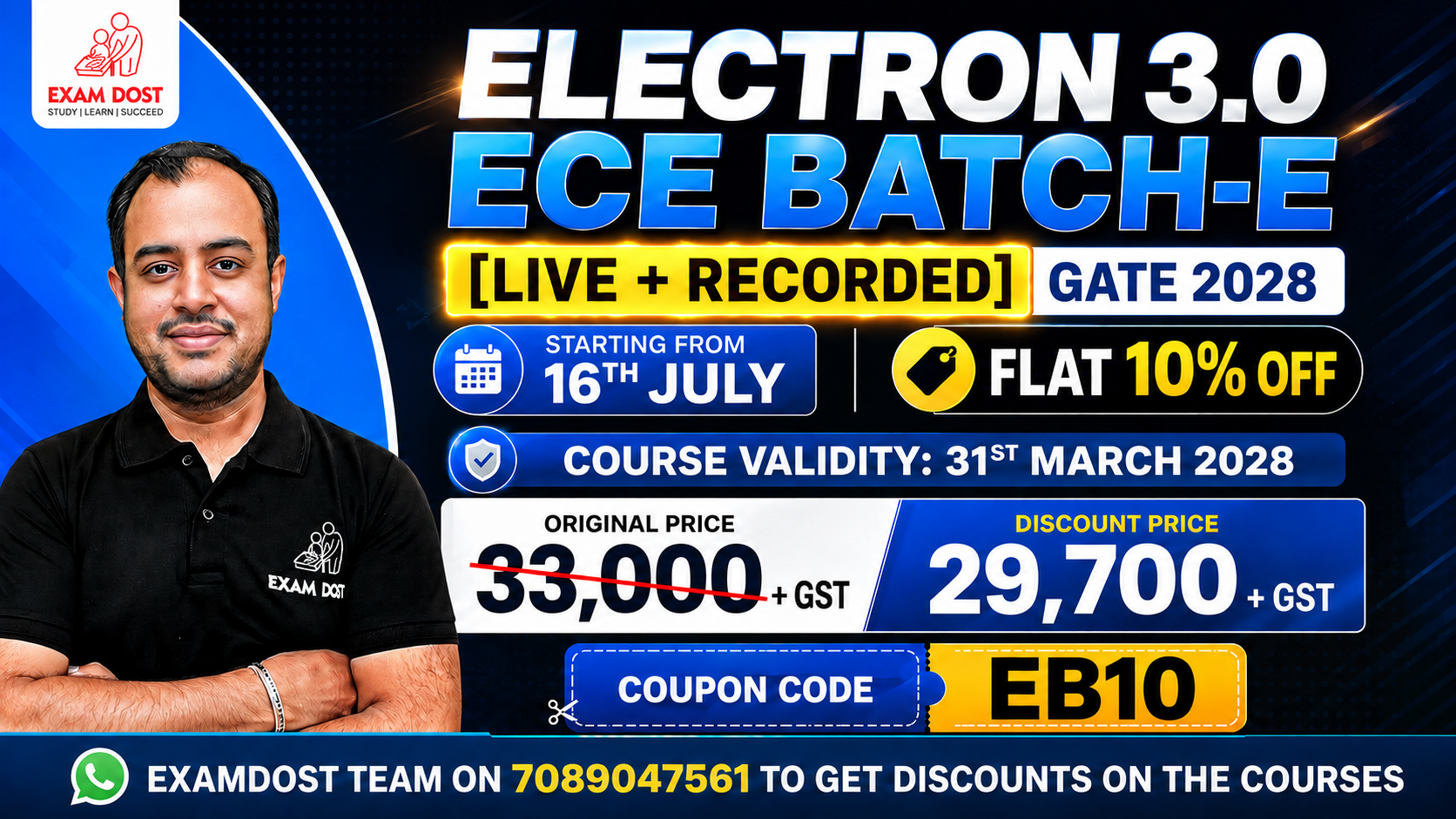 Electron 3.0 ECE Batch E for GATE 2028 - ( Live + Recorded )