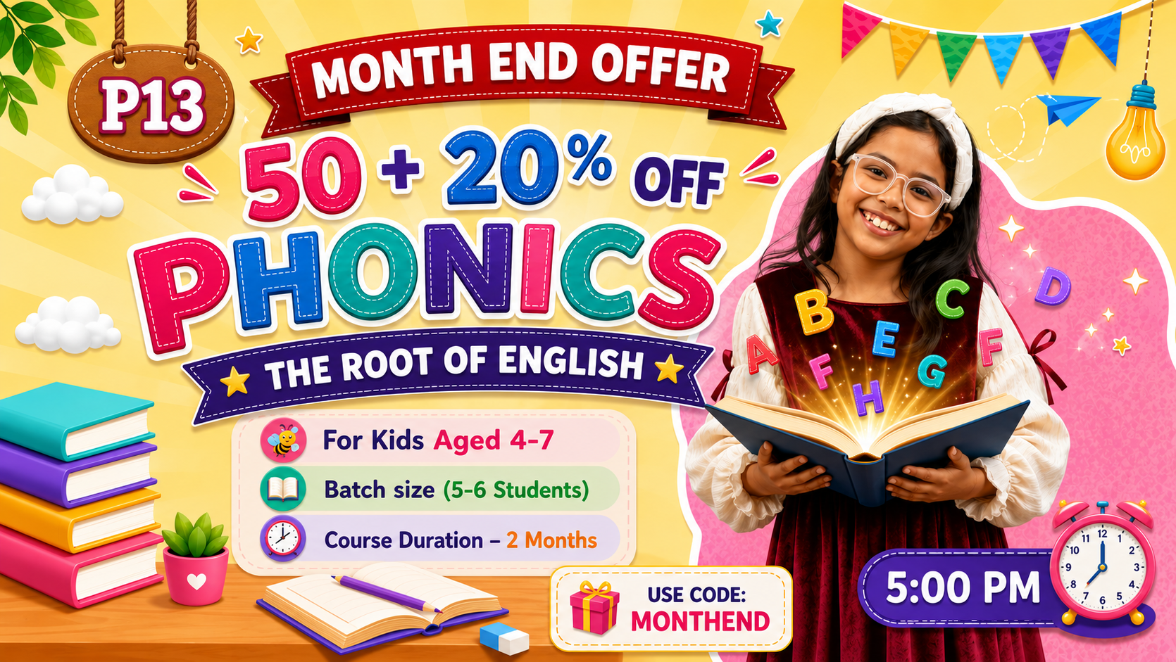  2-Month Phonetics Course on Zoom (P13 = 4-7 Year) 