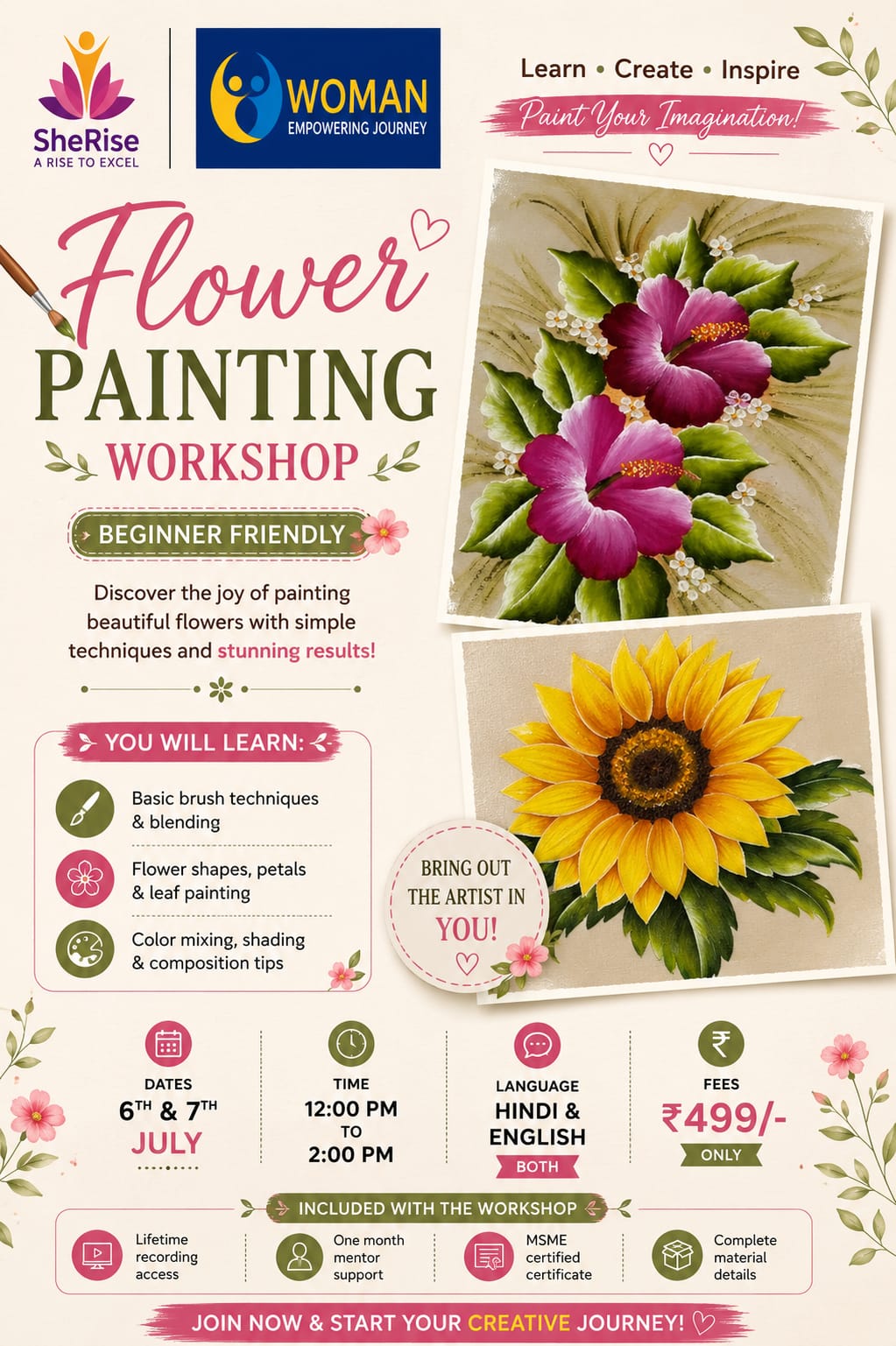 FLOWER PAINTING WORKSHOP