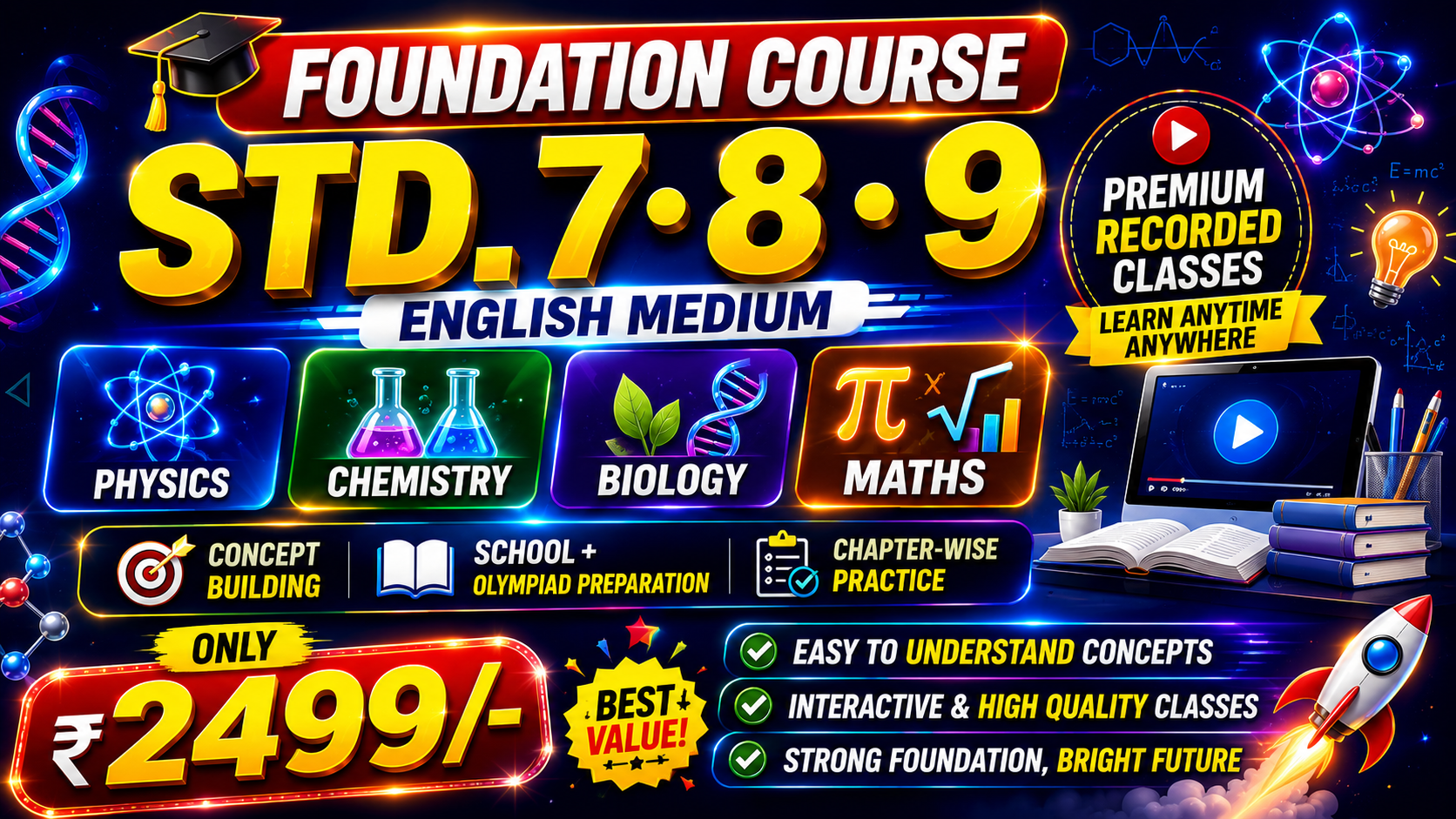 Foundation Course for Std 7 to 9