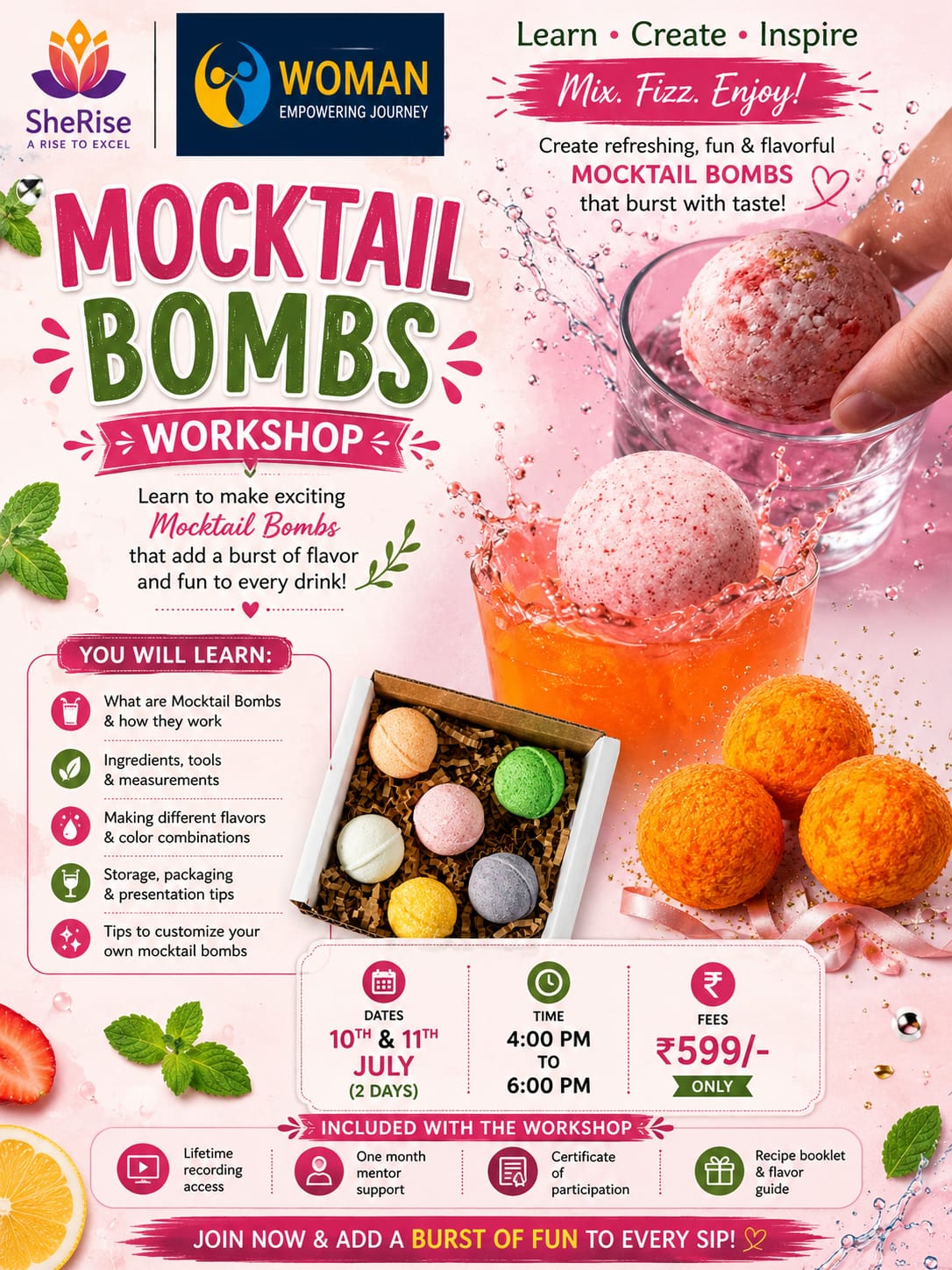MOCKTAIL BOMBS WORKSHOP