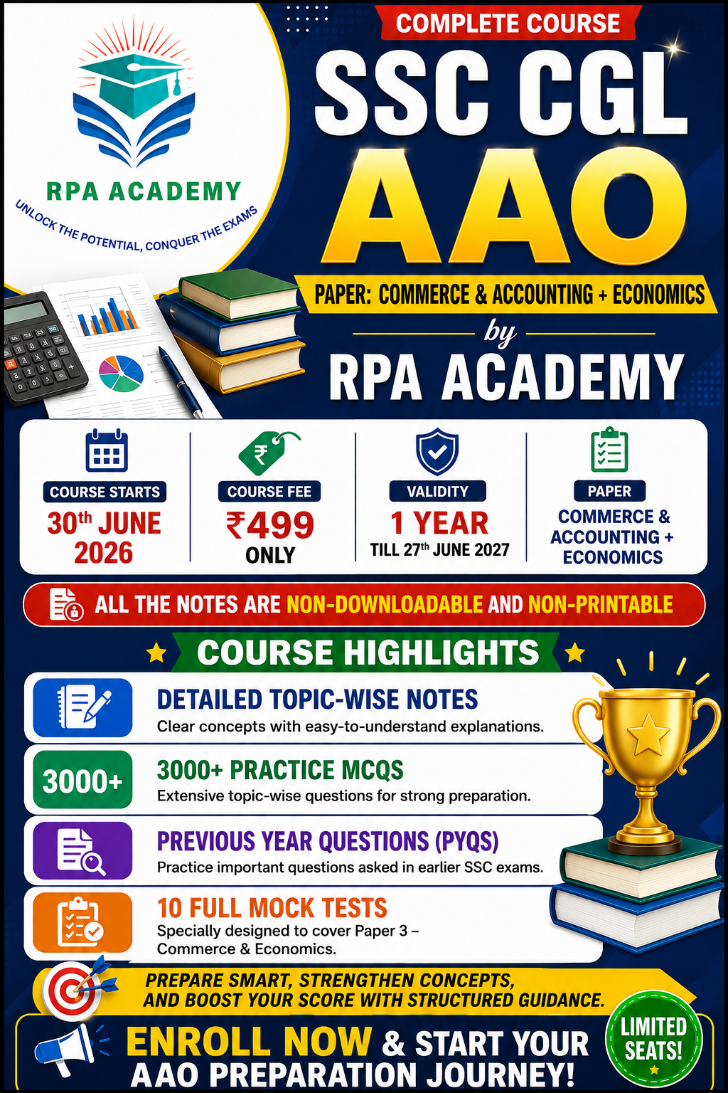 SSC CGL AAO PAPER 3 COURSE