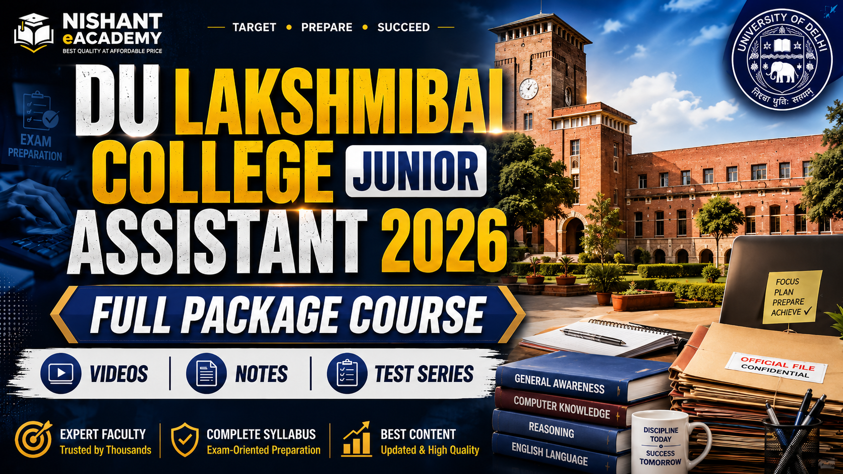DU Lakshmibai College Junior Assistant 2026 Full Package Course