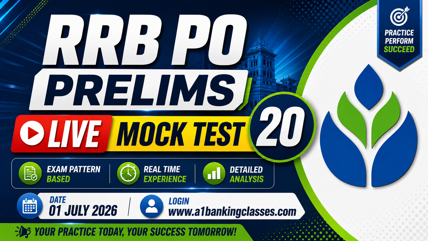 RRB PO Prelims Live Mock 2026