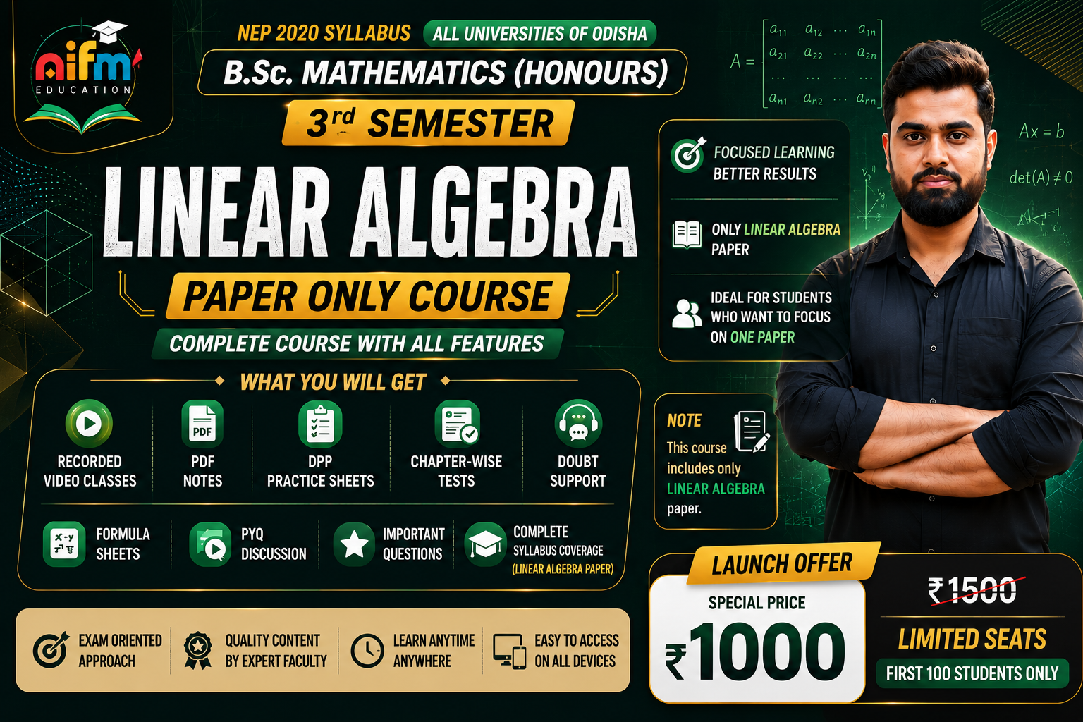 3rd Sem Linear Algebra 2025–29