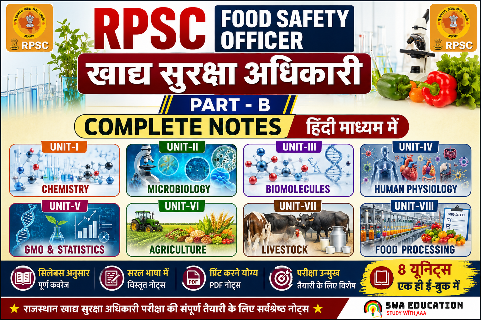 RPSC FSO HINDI MEDIUM NOTES PDF