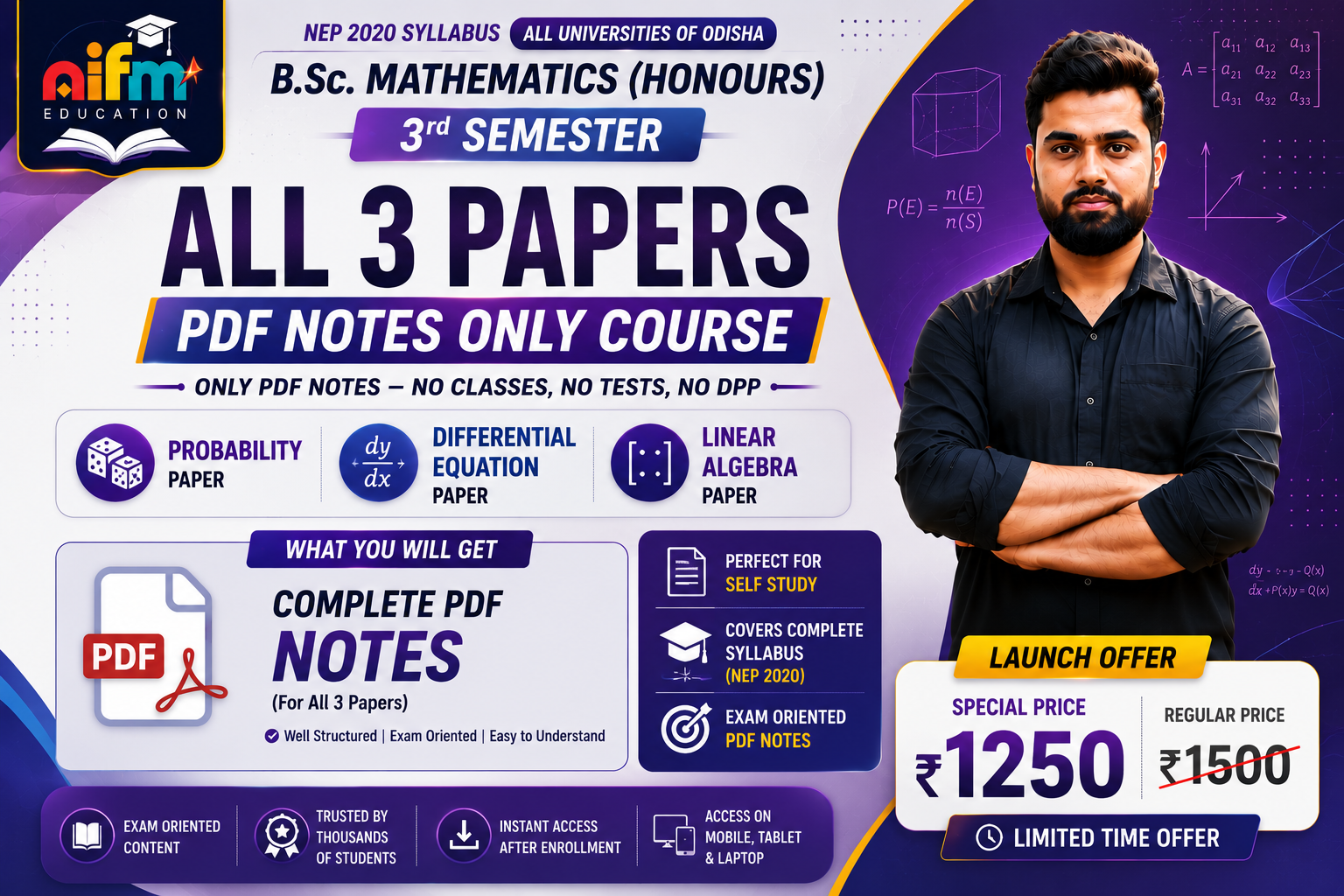 3rd Sem (PDF Notes Only) 2025–29 Complete Course