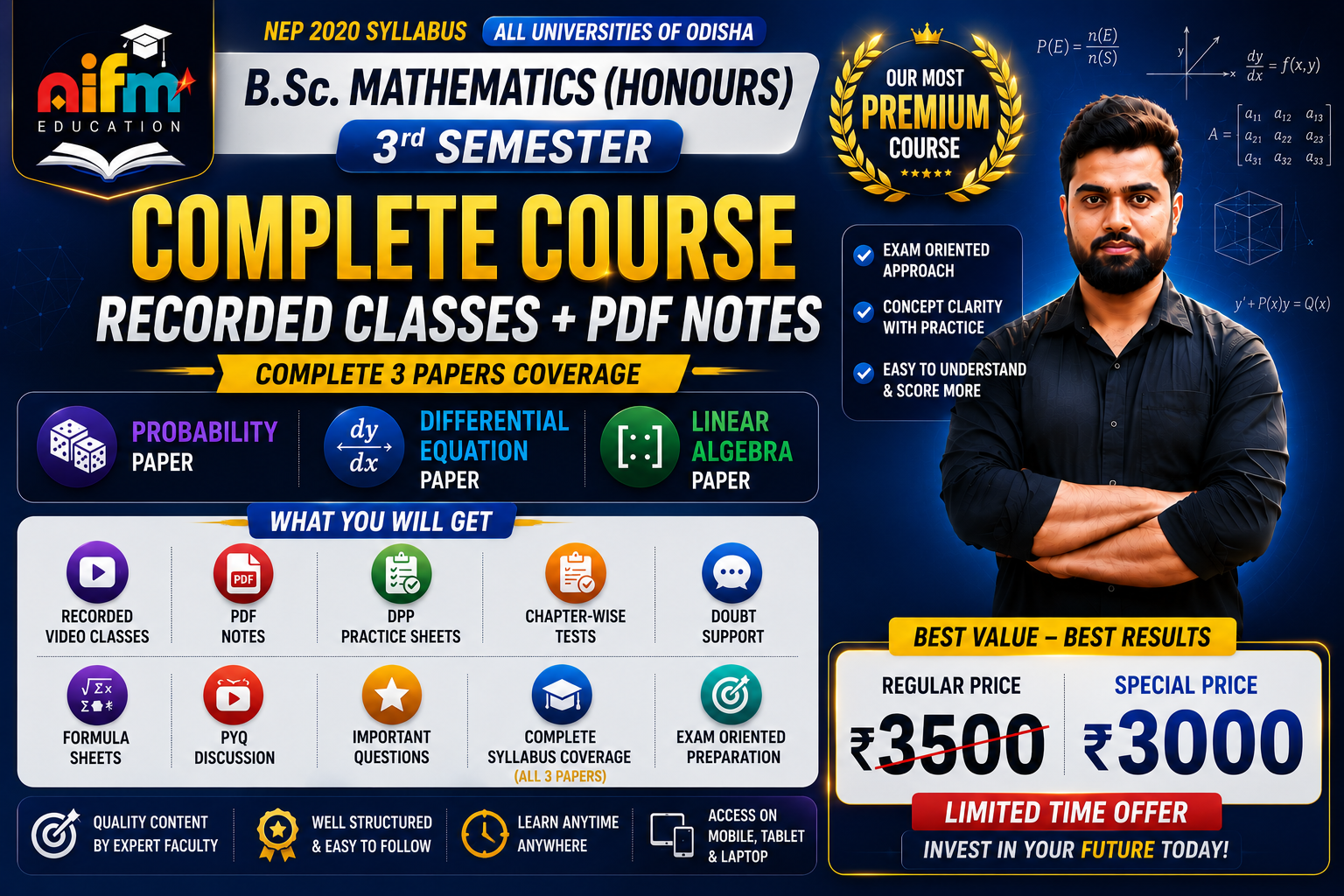 3rd Sem (Recorded Classes + PDF Notes) 2025–29 Complete Course