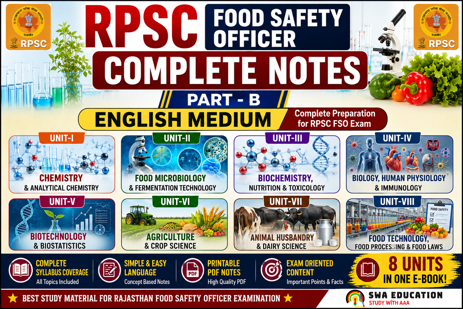 RPSC FSO ENGLISH MEDIUM NOTES PDF